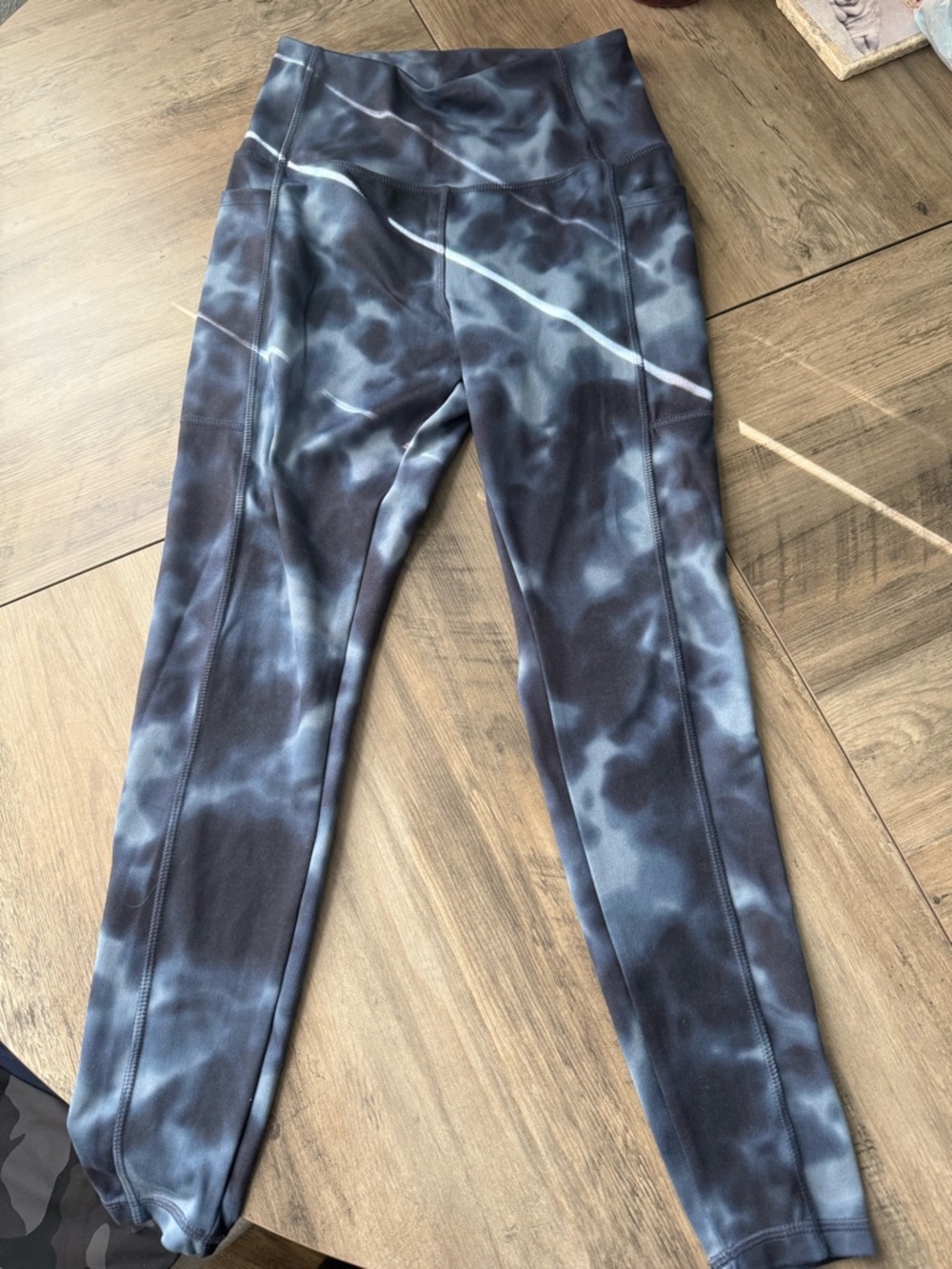 Danskin Blue and light Blue Tie-Dye Kids Leggings